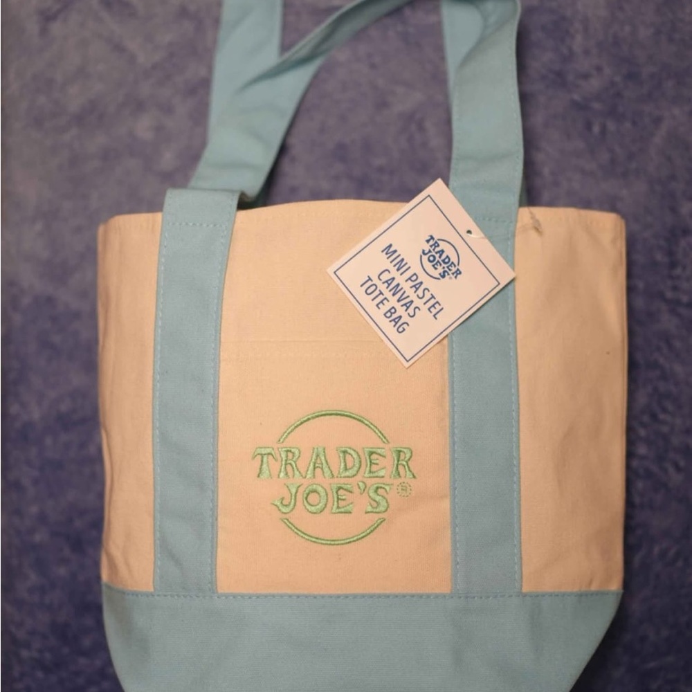 Trader Joe’s Mini Pastel Canvas Tote Bag